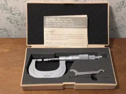 MITUTOYO 0-1 INCH BLADE MICROMETER NO 122-125 W/ CASE - LOTZ