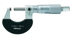 MITUTOYO 102-301 OUTSIDE MICROMETER HEAT INSULATED FRAME  RATCHET STOP  0-25MM
