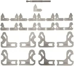 MITUTOYO 186-901, RADIUS GAGE SET, 25 LEAVES, 1/64
