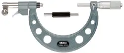 MITUTOYO 107-204 OUTSIDE MICROMETER WITH DIAL INDICATOR  75-100MM RANGE  0.01MM