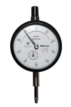 MITUTOYO STANDARD DIAL GAUGE RANGE 10MM NO LUGS CONTINUOUS SCALE 2046AB