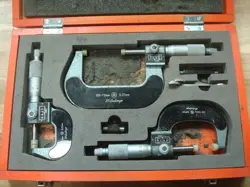 MITUTOYO OUTSIDE CALIPER SET M810-75 0MM - 75MM 193-102 193-103 193-101