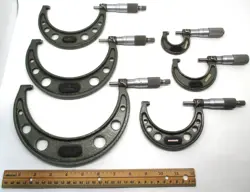 LOT OF 6  MITUTOYO OUTSIDE MICROMETERS