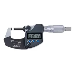 MITUTOYO 293-340-30 DIGITAL MICROMETER, INCH/METRIC RATCHET STOP 0-1