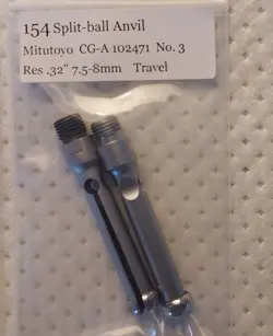 MITUTOYO BORE GAUGE-SPLIT BALL ANVIL  NO. 3  CG-A 102471  7.5-8MM  .32