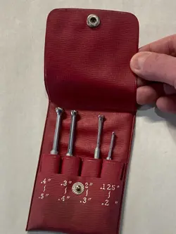 VINTAGE MACHINIST MITUTOYO NO. 154-901 SMALL HOLE GAGE SET 0.125”-0.500”  JAPAN