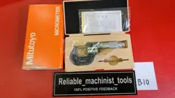 MITUTOYO 295-153 SPHERICAL OD  OUTSIDE MICROMETER 0 TO 1 IN .0001 DIGIT COUNTER