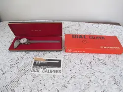 VINTAGE MACHINIST MITUTOYO 505-626 DIAL CALIPER WITH CASE / BOX