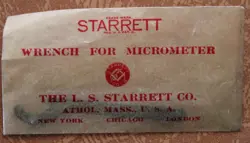 STARRETT MICROMETER ADJUSTMENT SPANNER WRENCH FITS LUFKIN MITUTOYO NOS