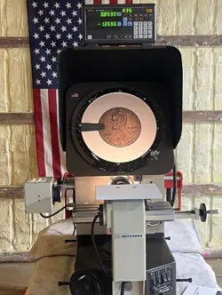 REFURBISHED MITUTOYO PH-350H 14 OPTICAL COMPARATOR WITH NEW SCALES & DRO SYSTEM.