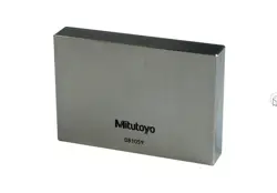 MITUTOYO RECTANGULAR GAUGE BLOCK: RECTANGULAR, 100 MM NOMINAL SIZE, 0.12 MICROIN
