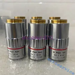 USED & TESTED MITUTOYO M PLAN APO 5X0.14 MICROSCOPE OBJECTIVE LENS BY FEDEX/