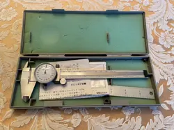 MITUTOYO DIAL CALIPER VINTAGE MEASURING TOOL WITH CASE