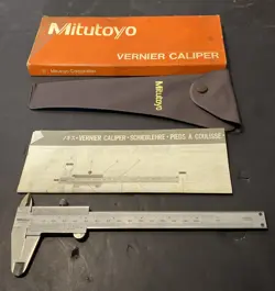 MITUTOYO 530-104 VERNIER CALIPERS, STAINLESS STEEL INSIDE OUTSIDE