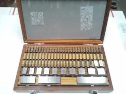MITUTOYO 516-402 SQUARE GAGE BLOCK SET & WEAR BLOCKS STEEL INCH SET, GGG GRADE 2