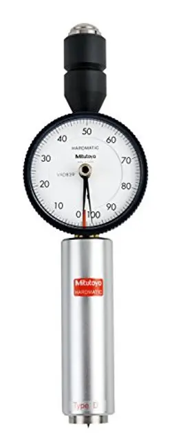 MITUTOYO 811-333-10 HH-333 DIAL DUROMETER WITH CALIBRATION  SHORE D LONG NEW
