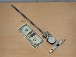 MITUTOYO DIAL DEPTH GAGE, 0-12IN RANGE, 0.001IN GRADUATION, ±0.0010IN CLEAN!!!