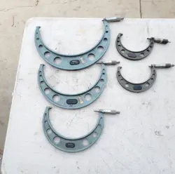 LOT OF 5 MITUTOYO OUTSIDE MICROMETER