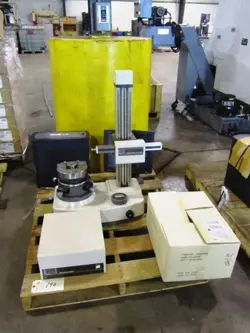 MITUTOYO ROUND TEST RA400 INSPECTION UNIT W/ ROHM 8'' 3-JAW CHUCK COMPUTER 190