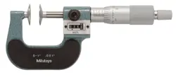 MITUTOYO 223-125 DISK OUTSIDE MICROMETER, 0 TO 1