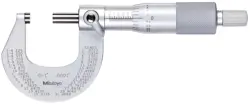 MITUTOYO 101-113 OUTSIDE MICROMETER, SATIN-CHROME FINISH, RATCHET STOP, 0-1