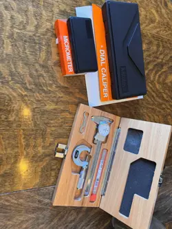 MITUTOYO 64PKA068A TOOL KIT WITH A CUSTOM WOODEN BOX. NEVER USED. BRAND NEW.