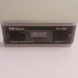 MITUTOYO PRO 360 DIGITAL PROTRACTOR 950-315 WITH CASE GREAT CONDITION