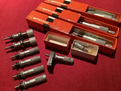 MITUTOYO 150-192 MICROMETER HEAD LOT 0-25 MM RANGE PLUS MORE USED HEADS