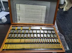 NEW MITUTOYO SQUARE GAUGE BLOCK SET GRADE 0 , 516-442 , DOCUMENTS WITH INVOICE