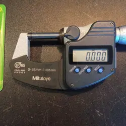 USED MITUTOYO DIGIMATIC OUTSIDE MICROMETER 0-25MM 0.001MM