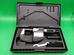 MITUTOYO 293-140 MDE-25MJ DIGIMATIC MICROMETER 0-25MM USED W/CASE FROM JAPAN