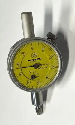 MITUTOYO 1231-01 SERIES 1 DIAL INDICATOR, 0-2.5MM RANGE, 0.01MM GRADUATION