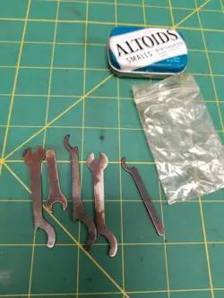 LOT OF 5  MICROMETER ADJUSTMENT SPANNERS WRENCH FITS LUFKIN MITUTOYO STARRETT 