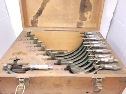 MITUTOYO 2-12 IN 10-PIECE PARTIAL OUTSIDE MICROMETER SET CARBIDE- 103-908A AS2