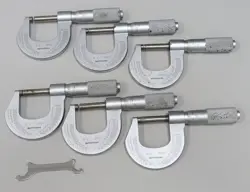 SIX MITUTOYO OUTSIDE MICROMETER 0-1