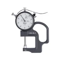 MITUTOYO 7305 DIAL THICKNESS GAGE, FLAT ANVIL, STANDARD TYPE, 0-20MM RANGE