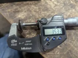 MITUTOYO DIGITAL DISC MICROMETER 0-1 INCH, MODEL323-350, SPC OUTPUT