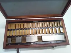 MITUTOYO 516-422 SQUARE GAGE BLOCK SET, 36 PIECE INCH SET, GGG GRADE 2