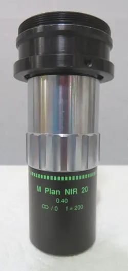 C197332 MITUTOYO M PLAN NIR 20/0.40 NEAR INFRARED MICROSCOPE OBJECTIVE ∞/0 F=200
