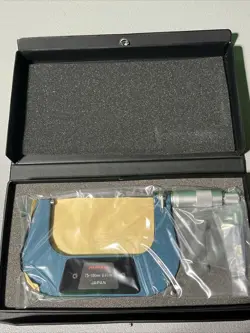 MITUTOYO (PEACOCK) ~ #7100 ~ 75MM - 100MM ~  OUTSIDE MICROMETER ~ JAPAN ~ CASE