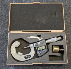 MITUTOYO 314-353-10 DIGITAL V-ANVIL MICROMETER, 1