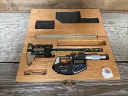 MITUTOYO DIGITAL MICROMETER & CALIPER SET 293-340-30 NICE!