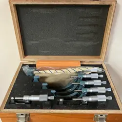 MITUTOYO OMST-150 OUTSIDE MICROMETER SET 0-150MM PRECISION TOOL FROM JAPAN