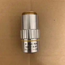 USED MITUTOYO M PLAN APO 10X/0.28 MICROSCOPE LONG WORK ACHROMATIC OBJECTIVE.
