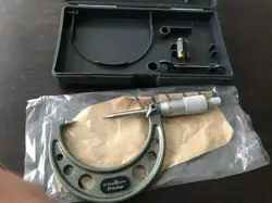 NEW MITUTOYO POINT MICROMETER 25-50MM/0.01MM 112-202 WITH SETTING STANDARD