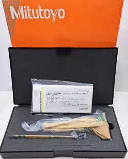 MITUTOYO METRIC DEPTH MICROMETER 0-50MM WITH INTERCHANGEABLE RODS  129-109