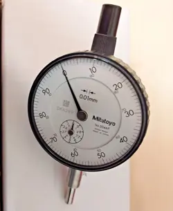 MITUTOYO DIAL INDICATOR 2046F L  .01MM 10MM LUG BACK. NO.333-336