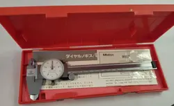 VINTAGE MITUTOYO N0 505-633-50 DIAL CALIPER 0.05 MM SHOCK PROOF JAPAN BOX PAPERS
