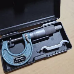 MITUTOYO MICROMETER 0-25MM 0.01MM WITH ADJUSTMENT WRENCH [VG] LIMITED FROM JAPAN