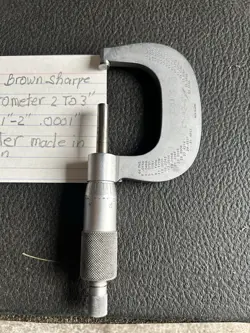 PATENT BROWN SHARPE 2”-3” & MITUTOYO 1”-2”.0001 MICROMETER MADE IN JAPAN 